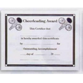 Stock Cheerleading Award Natural Parchment Certificate